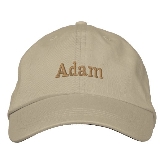 "Adam" Zijn Naam Geborduurd, Geborduurde Pet (Voorkant)