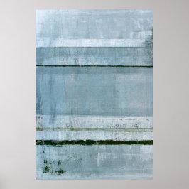 'Adamant Blue Abstract Art' Poster