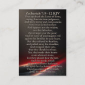 Adamant Heart | Zacharia 7:9-12 KJV Kaart Box Visitekaartje (Achterkant)