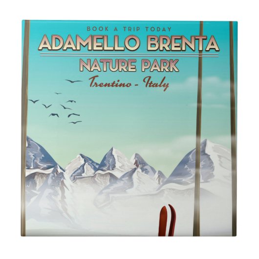 Adamello Brenta natuur park Italy Vacation print Tegeltje (Voorkant)
