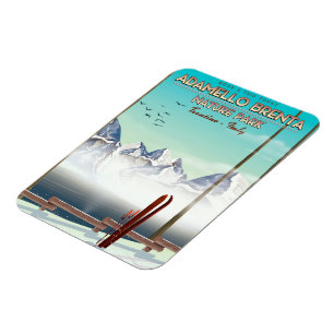 Adamello Brenta natuurpark Italië Vakantie print Magneet
