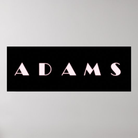 ADAMS Alphabet Letter Name Art Poster (Voorkant)