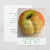 ADAM'S APPLE Veggie Party uitnodiging (Voorkant / Achterkant)