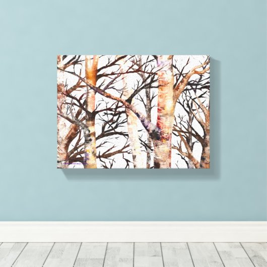 Adam's Birch Canvas Afdruk (Insitu (Houten vloer))