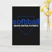 Adams Central Patriots Softll Home Plate  Kaart (Gele Bloem)