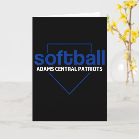 Adams Central Patriots Softll Home Plate  Kaart (Gele Bloem)