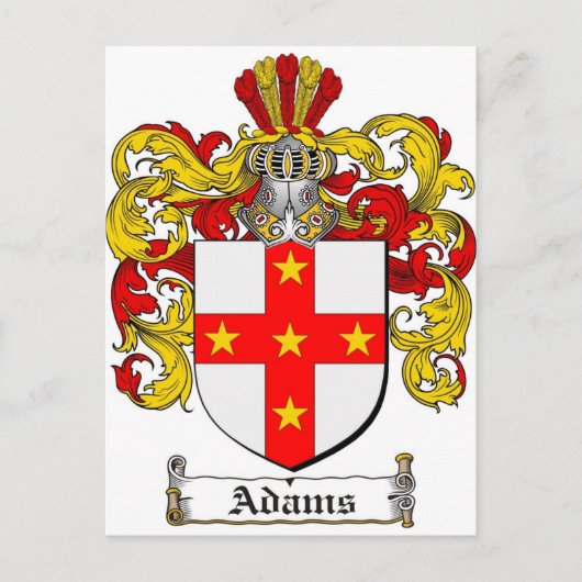 Adams Coat of Arms / Adams Family Crest Briefkaart (Voorkant)