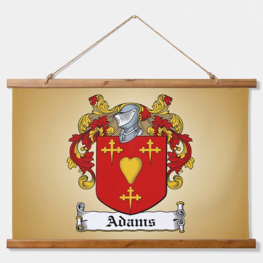 Adams Coat of Arms Hangend Wandkleed (Voorkant)