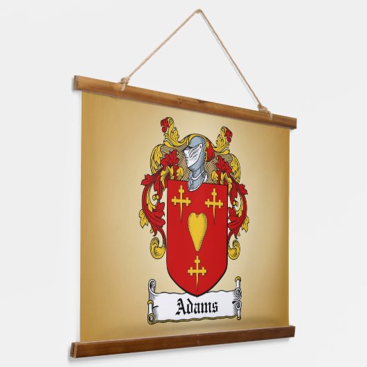 Adams Coat of Arms Hangend Wandkleed (Gebogen)