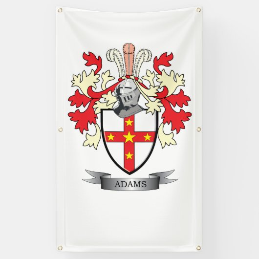Adams Coat of Arms Spandoek (Verticaal)