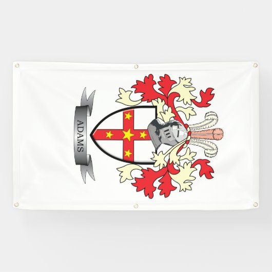 Adams Coat of Arms Spandoek (Horizontaal)