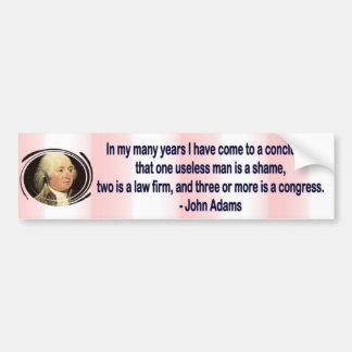 Adams - Drie is een congres - Bumper Bumpersticker