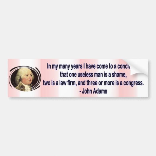 Adams - Drie is een congres - Bumper Bumpersticker (Voorkant)