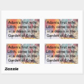 Adam's eerste vrouw Lilith Jeff Hankamer Artjunkha Rechthoekige Sticker (Vel)