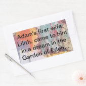Adam's eerste vrouw Lilith Jeff Hankamer Artjunkha Rechthoekige Sticker (Envelop)