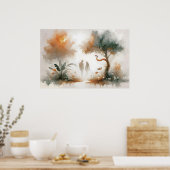 Adams en Eva Kunst Tuin van Eden Print Schepping (Keuken)
