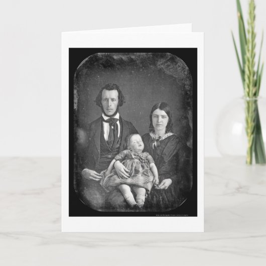 Adams Familie Daguerreotype 1846 Kaart (Voorkant)