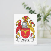 Adams Family Crest Briefkaart (Staand voorkant)