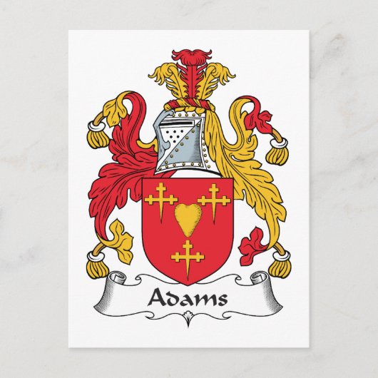 Adams Family Crest Briefkaart (Voorkant)