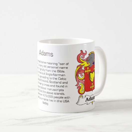 Adams Family Crest Mok (Voorkant rechts)