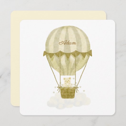 Adam's Geboortejaar Kaart (Voorkant / Achterkant)