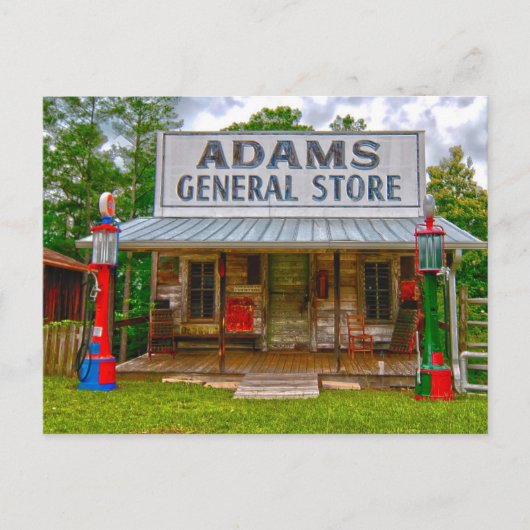 Adams General Store Alabama Briefkaart (Voorkant)