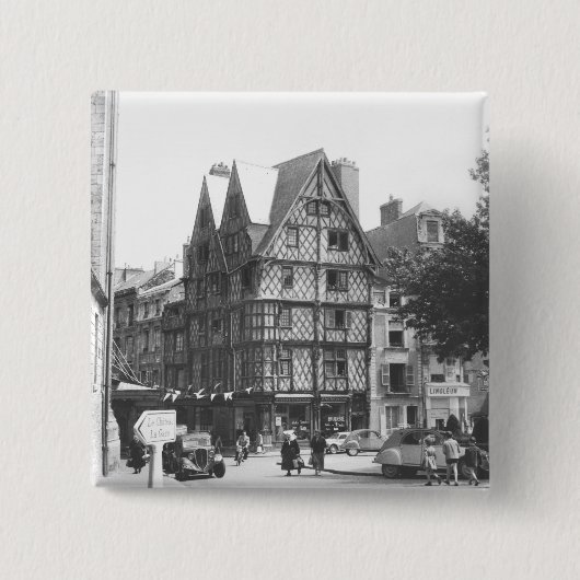 Adam's House Vierkante Button 5,1 Cm (Voorkant)