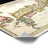 Adams Japan Map 1707 Poster (Hoek)