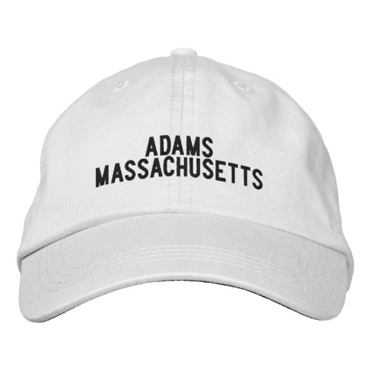 Adams Massachusetts Hoed Geborduurde Pet (Voorkant)