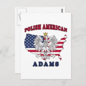 Adams Massachusetts Polish Briefkaart (Voorkant / Achterkant)