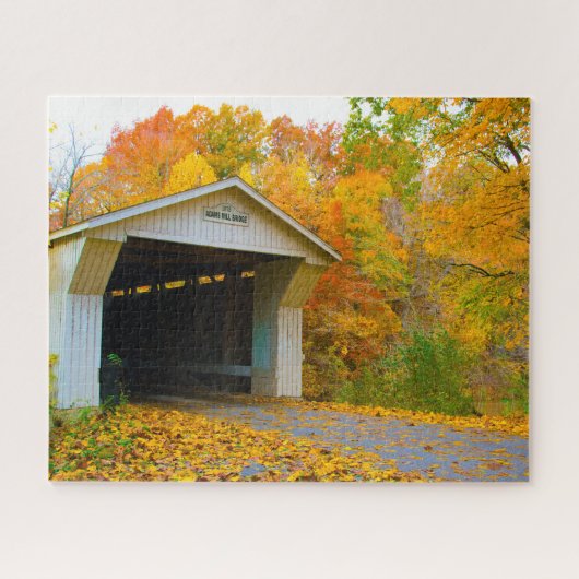 Adams Mill Old Covered Bridge, Indiana Legpuzzel (Horizontaal)