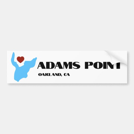 Adams Point / Lake Merritt bumpersticker (Voorkant)