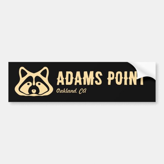 Adams Point Raccoon Bumper Sticker (Voorkant)