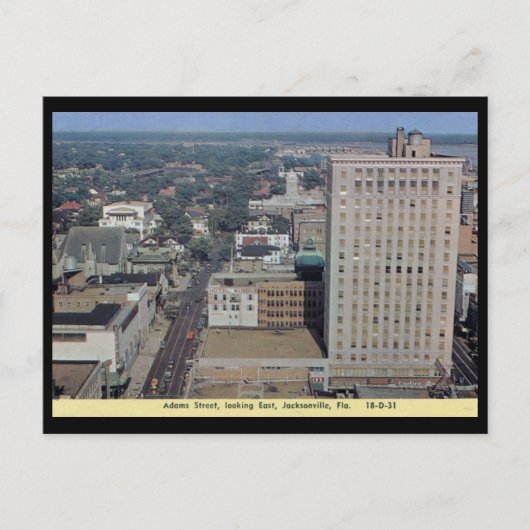 Adams St., Jacksonville FL  Briefkaart (Voorkant)