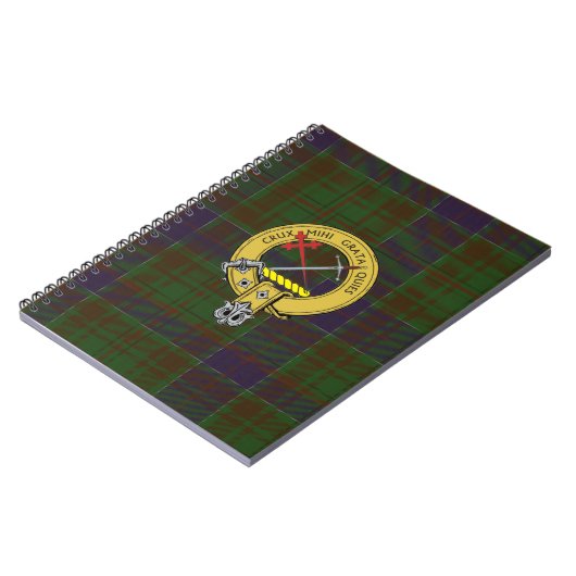 Adams Tartan en Clan Badge Notitieboek (Linkerzijde)