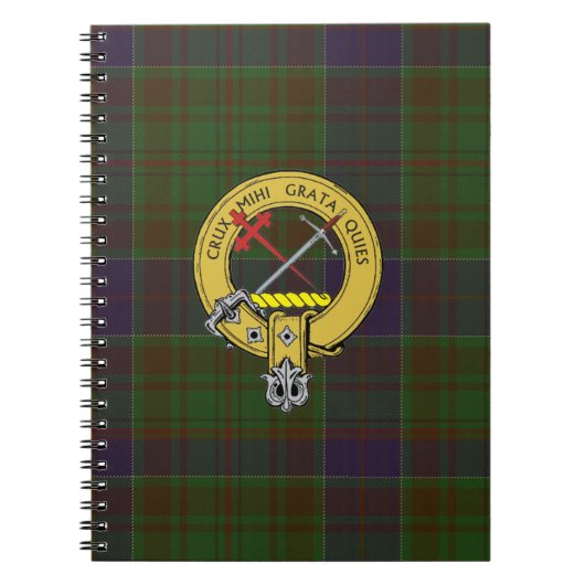 Adams Tartan en Clan Badge Notitieboek (Voorkant)