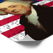 Adams, Washington en Jefferson - Betsy Ross Flag Poster (Hoek)