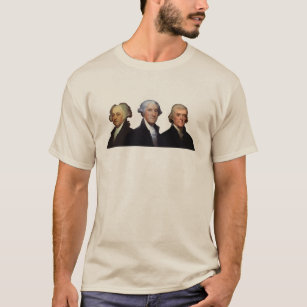 Adams, Washington en Jefferson Portreits T-shirt