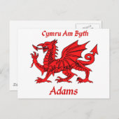 Adams Welsh Dragon Briefkaart (Voorkant / Achterkant)