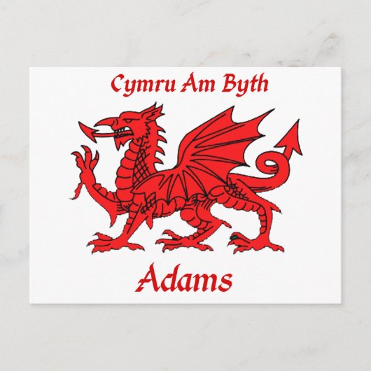 Adams Welsh Dragon Briefkaart (Voorkant)