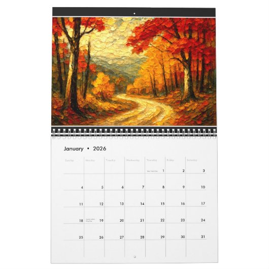 AdamsArt 2026 Autumn Countryside  Kalender (Jan 2026)