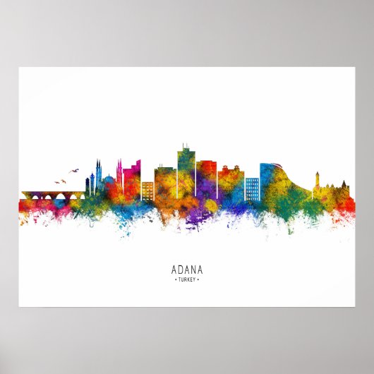 Adana Turkey Skyline Poster (Voorkant)