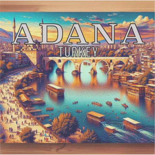 Adana Turkije 3 inch Vinyl Sticker (Voorkant)