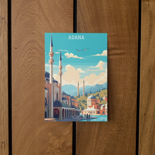 Adana Turkije Retro Vintage Reizen Briefkaart