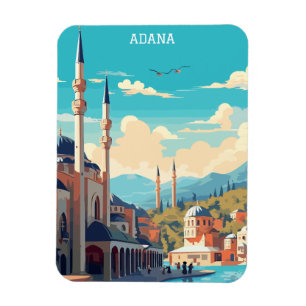 Adana Turkije Retro Vintage Reizen Magneet