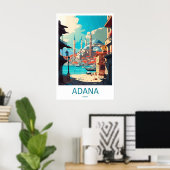 Adana Vintage Reisposter Ski Nationaal Park Poster (Thuiskantoor)