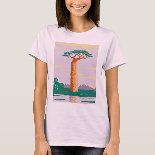 Adansonia grandidieri Madagascar Baobab T-Shirt (Voorkant)
