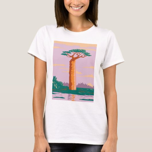 Adansonia grandidieri Madagascar Baobab T-Shirt (Voorkant)