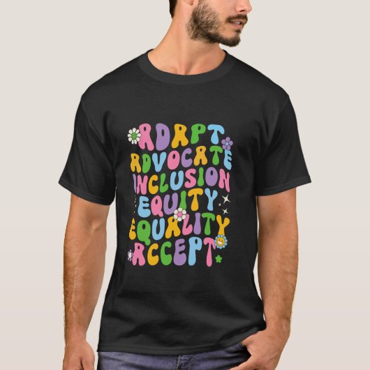Adapt Advocate Inclusion Equity Equality Autism Ac T-shirt (Voorkant)