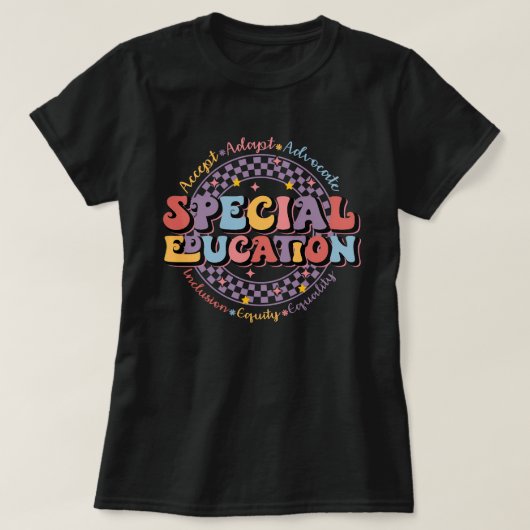 Adapt Advocate Special Education Retro accepteren T-shirt (Design voorkant)